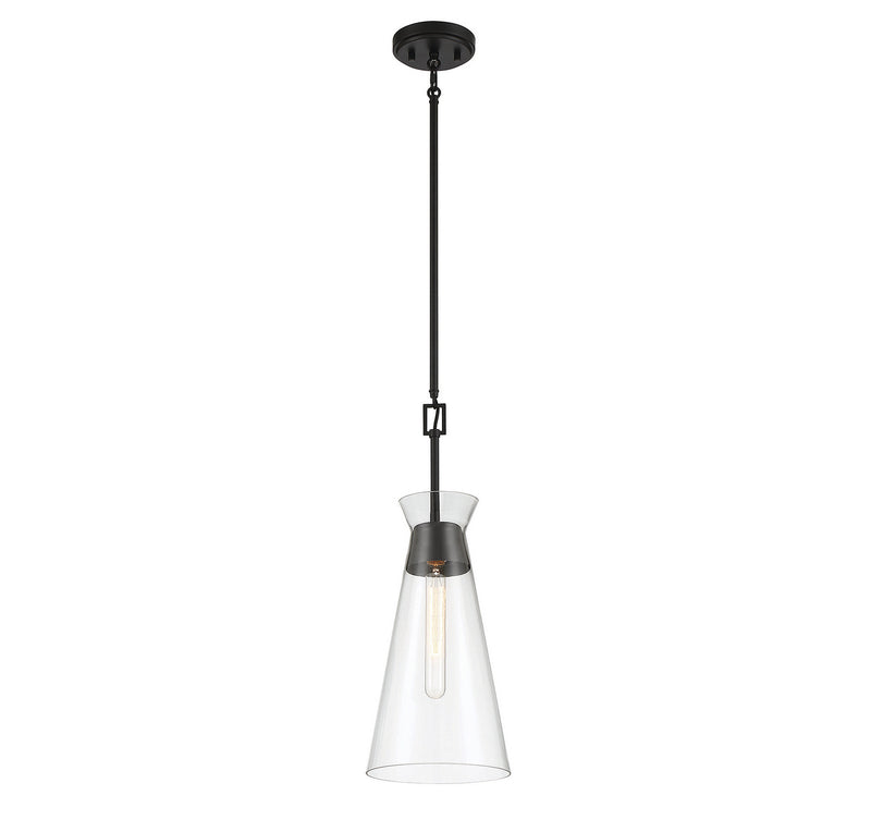 One Light Pendant<br /><span style="color:#4AB0CE;">Entrega: 4-10 dias en USA</span><br /><span style="color:#4AB0CE;font-size:60%;">PREGUNTE POR ENTREGA EN PANAMA</span><br />Collection: Lakewood<br />Finish: Matte Black