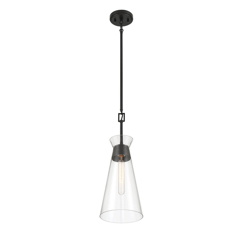 One Light Pendant<br /><span style="color:#4AB0CE;">Entrega: 4-10 dias en USA</span><br /><span style="color:#4AB0CE;font-size:60%;">PREGUNTE POR ENTREGA EN PANAMA</span><br />Collection: Lakewood<br />Finish: Matte Black