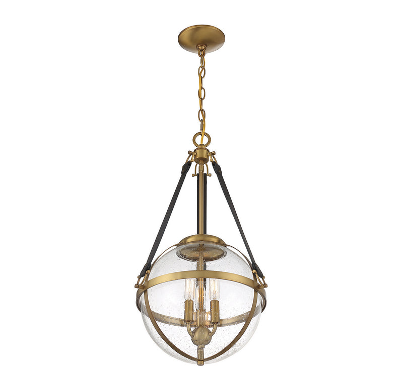 Three Light Pendant<br /><span style="color:#4AB0CE;">Entrega: 1-2 semanas en USA</span><br /><span style="color:#4AB0CE;font-size:60%;">PREGUNTE POR ENTREGA EN PANAMA</span><br />Collection: Bozeman<br />Finish: Warm Brass