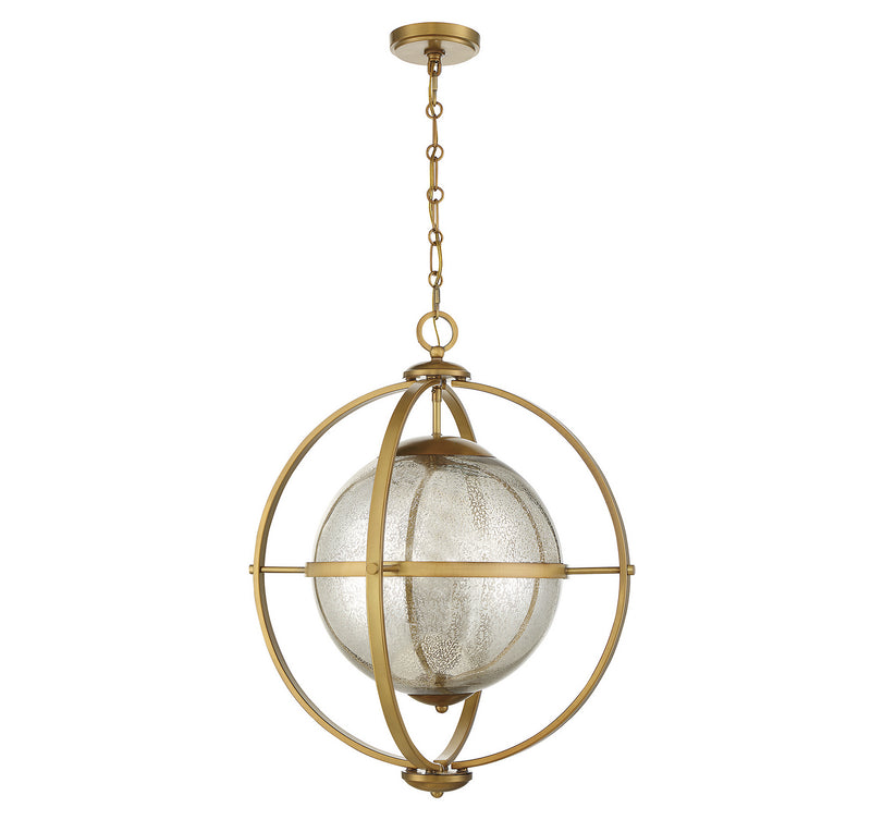 Three Light Pendant<br /><span style="color:#4AB0CE;">Entrega: 1-2 semanas en USA</span><br /><span style="color:#4AB0CE;font-size:60%;">PREGUNTE POR ENTREGA EN PANAMA</span><br />Collection: Pearl<br />Finish: Warm Brass