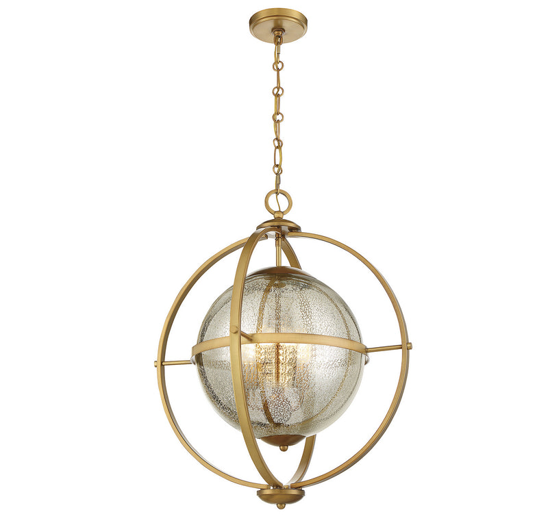 Three Light Pendant<br /><span style="color:#4AB0CE;">Entrega: 1-2 semanas en USA</span><br /><span style="color:#4AB0CE;font-size:60%;">PREGUNTE POR ENTREGA EN PANAMA</span><br />Collection: Pearl<br />Finish: Warm Brass