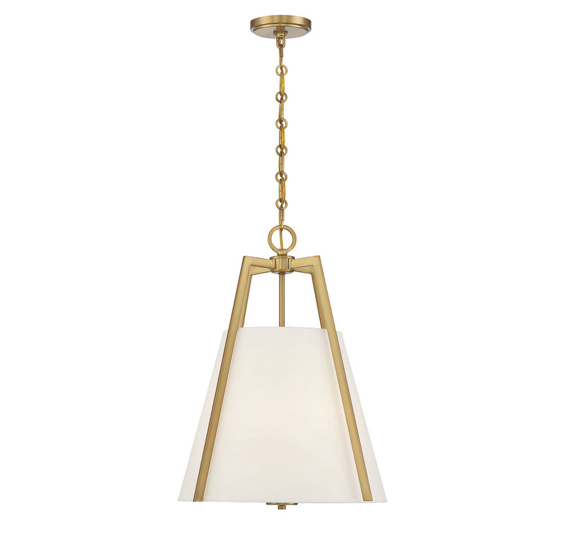 Three Light Pendant<br /><span style="color:#4AB0CE;">Entrega: 4-10 dias en USA</span><br /><span style="color:#4AB0CE;font-size:60%;">PREGUNTE POR ENTREGA EN PANAMA</span><br />Collection: Mansfield<br />Finish: Warm Brass