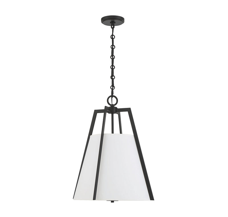 Three Light Pendant<br /><span style="color:#4AB0CE;">Entrega: 4-10 dias en USA</span><br /><span style="color:#4AB0CE;font-size:60%;">PREGUNTE POR ENTREGA EN PANAMA</span><br />Collection: Mansfield<br />Finish: Matte Black