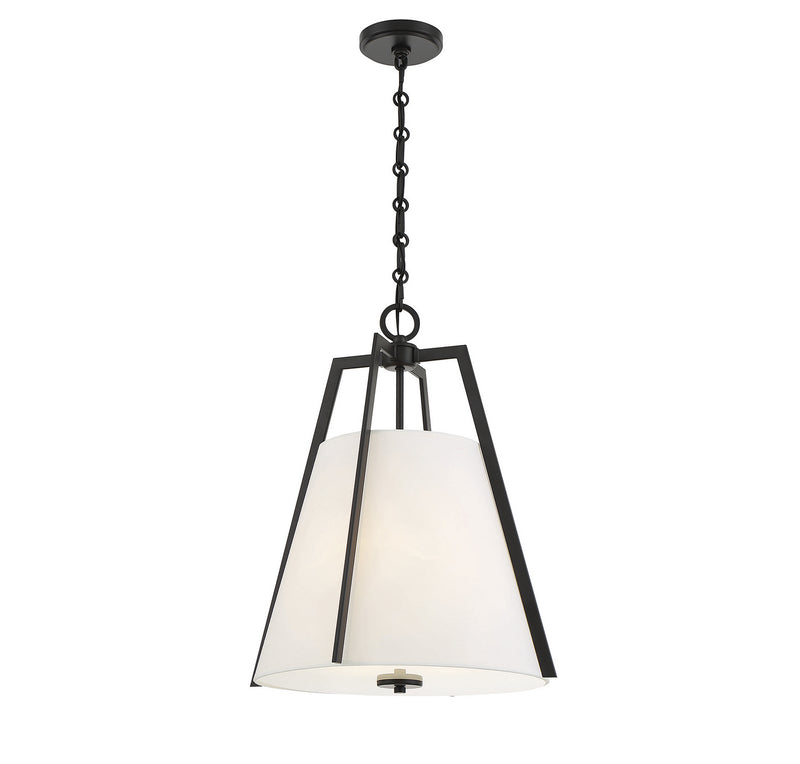 Three Light Pendant<br /><span style="color:#4AB0CE;">Entrega: 4-10 dias en USA</span><br /><span style="color:#4AB0CE;font-size:60%;">PREGUNTE POR ENTREGA EN PANAMA</span><br />Collection: Mansfield<br />Finish: Matte Black