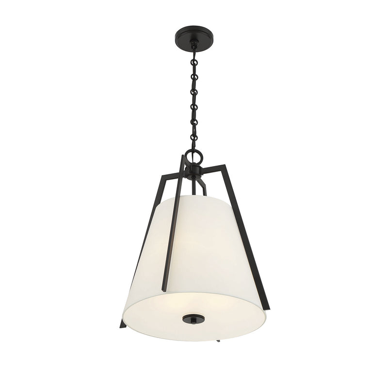 Three Light Pendant<br /><span style="color:#4AB0CE;">Entrega: 4-10 dias en USA</span><br /><span style="color:#4AB0CE;font-size:60%;">PREGUNTE POR ENTREGA EN PANAMA</span><br />Collection: Mansfield<br />Finish: Matte Black