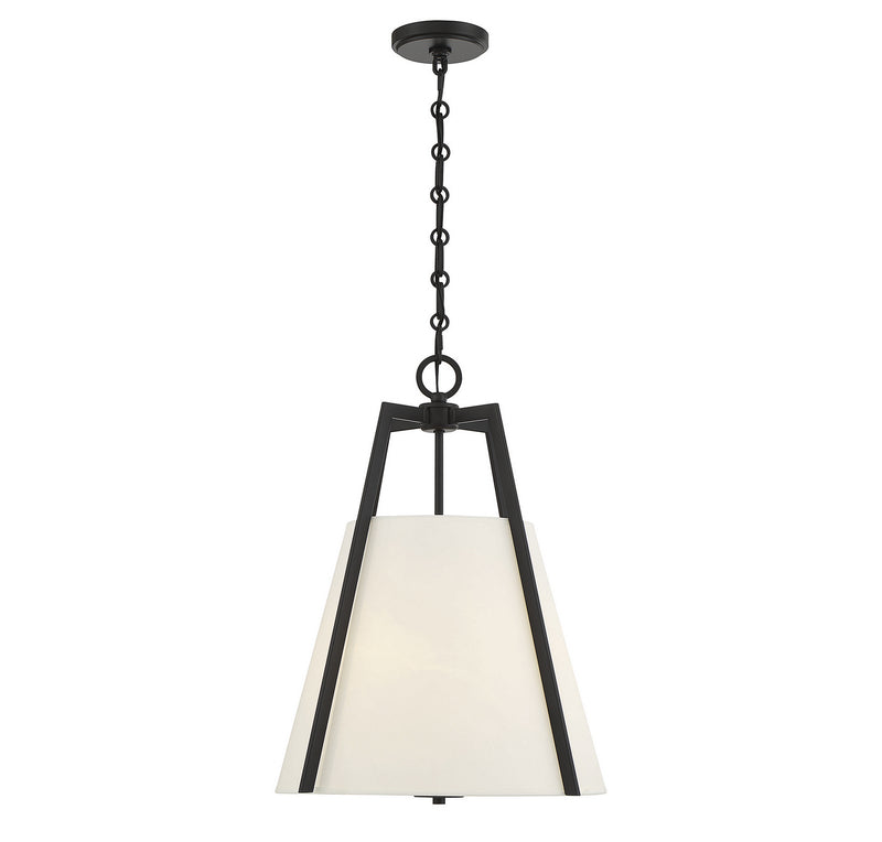 Three Light Pendant<br /><span style="color:#4AB0CE;">Entrega: 4-10 dias en USA</span><br /><span style="color:#4AB0CE;font-size:60%;">PREGUNTE POR ENTREGA EN PANAMA</span><br />Collection: Mansfield<br />Finish: Matte Black