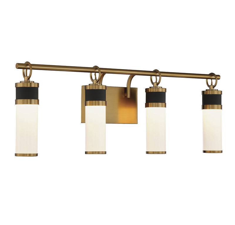 LED Bathroom Vanity<br /><span style="color:#4AB0CE;">Entrega: 4-10 dias en USA</span><br /><span style="color:#4AB0CE;font-size:60%;">PREGUNTE POR ENTREGA EN PANAMA</span><br />Collection: Abel<br />Finish: Matte Black with Warm Brass Accents