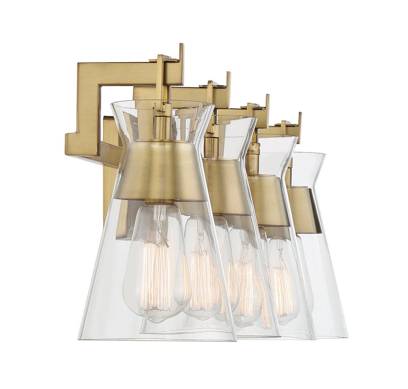 Savoy House - 8-1830-4-322 - Four Light Bathroom Vanity - Lakewood - Warm Brass