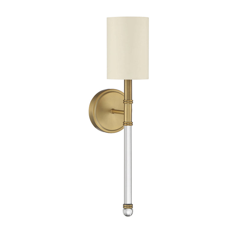 One Light Wall Sconce<br /><span style="color:#4AB0CE;">Entrega: 4-10 dias en USA</span><br /><span style="color:#4AB0CE;font-size:60%;">PREGUNTE POR ENTREGA EN PANAMA</span><br />Collection: Fremont<br />Finish: Warm Brass