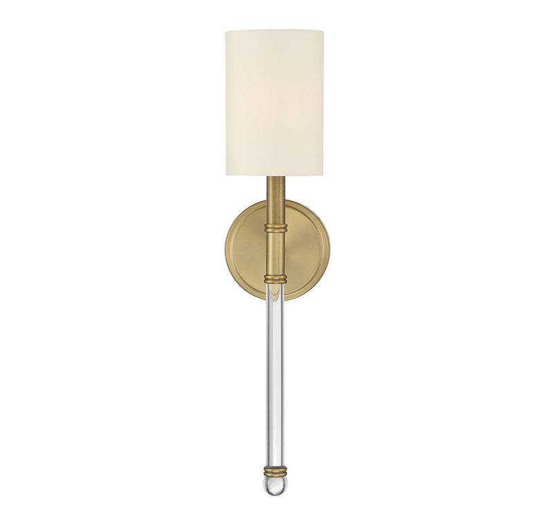 One Light Wall Sconce<br /><span style="color:#4AB0CE;">Entrega: 4-10 dias en USA</span><br /><span style="color:#4AB0CE;font-size:60%;">PREGUNTE POR ENTREGA EN PANAMA</span><br />Collection: Fremont<br />Finish: Warm Brass