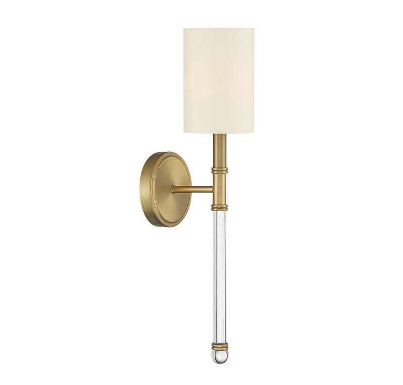 One Light Wall Sconce<br /><span style="color:#4AB0CE;">Entrega: 4-10 dias en USA</span><br /><span style="color:#4AB0CE;font-size:60%;">PREGUNTE POR ENTREGA EN PANAMA</span><br />Collection: Fremont<br />Finish: Warm Brass