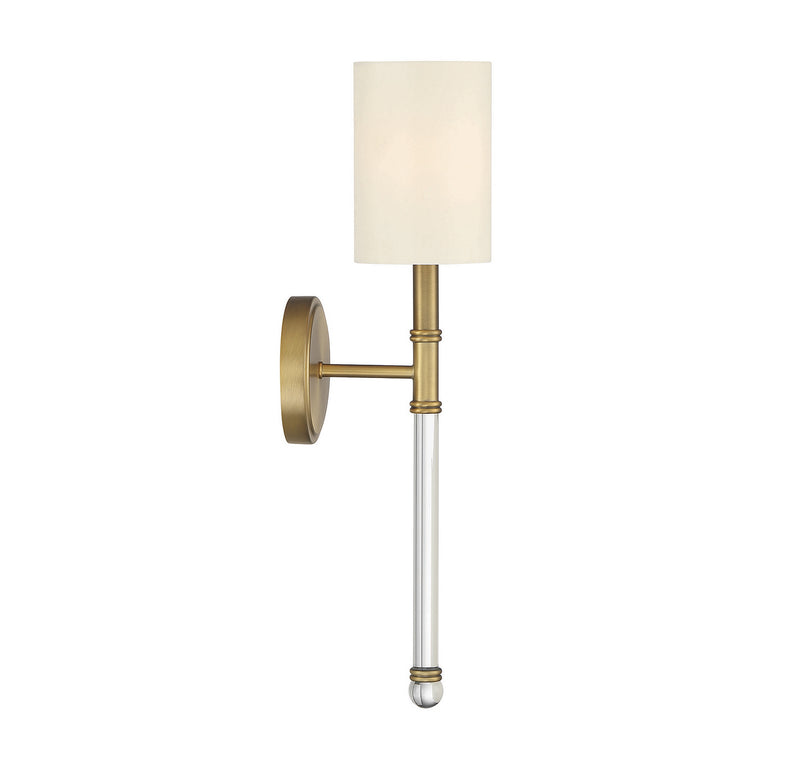 One Light Wall Sconce<br /><span style="color:#4AB0CE;">Entrega: 4-10 dias en USA</span><br /><span style="color:#4AB0CE;font-size:60%;">PREGUNTE POR ENTREGA EN PANAMA</span><br />Collection: Fremont<br />Finish: Warm Brass