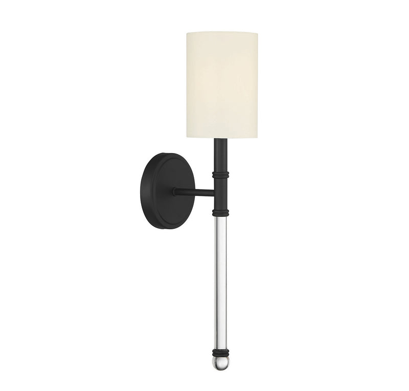 One Light Wall Sconce<br /><span style="color:#4AB0CE;">Entrega: 4-10 dias en USA</span><br /><span style="color:#4AB0CE;font-size:60%;">PREGUNTE POR ENTREGA EN PANAMA</span><br />Collection: Fremont<br />Finish: Matte Black