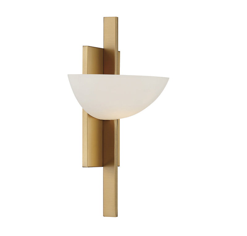 One Light Wall Sconce<br /><span style="color:#4AB0CE;">Entrega: 4-10 dias en USA</span><br /><span style="color:#4AB0CE;font-size:60%;">PREGUNTE POR ENTREGA EN PANAMA</span><br />Collection: Fallon<br />Finish: Warm Brass