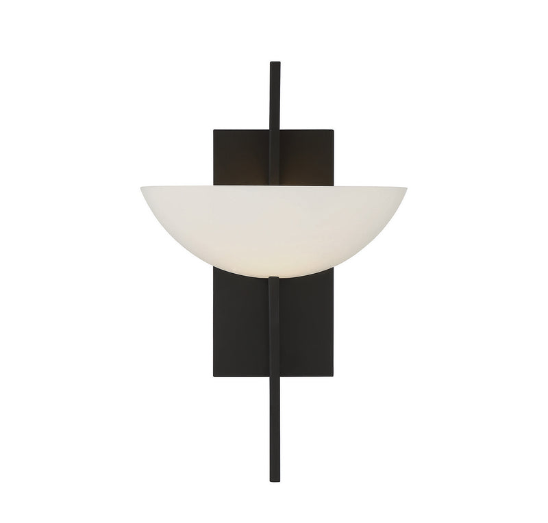 One Light Wall Sconce<br /><span style="color:#4AB0CE;">Entrega: 4-10 dias en USA</span><br /><span style="color:#4AB0CE;font-size:60%;">PREGUNTE POR ENTREGA EN PANAMA</span><br />Collection: Fallon<br />Finish: Matte Black