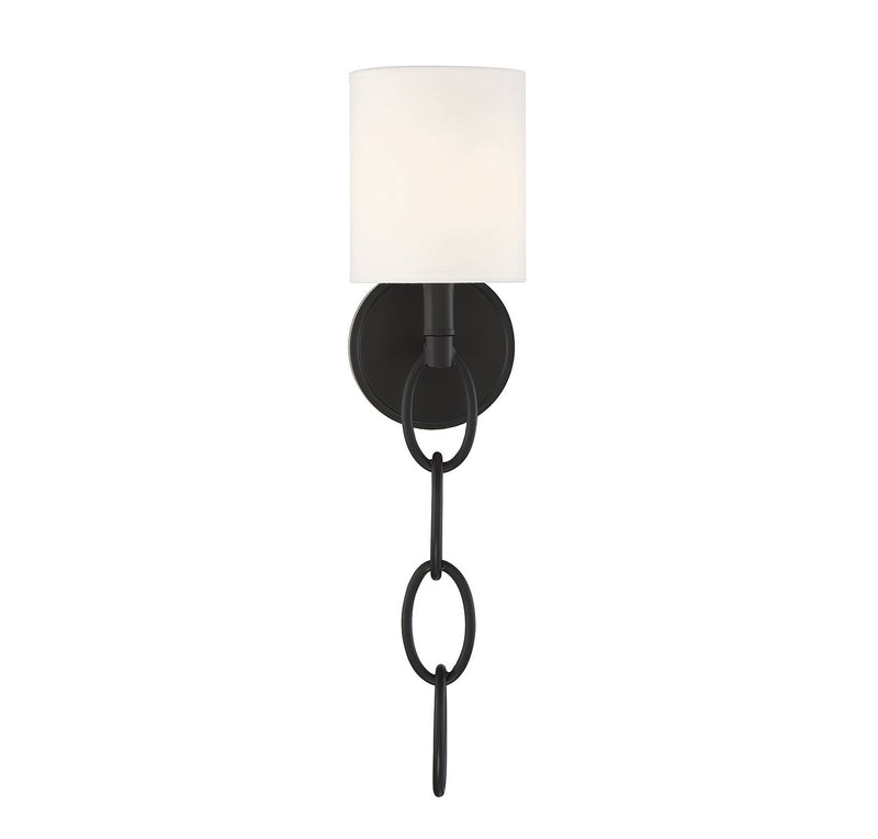 One Light Wall Sconce<br /><span style="color:#4AB0CE;">Entrega: 4-10 dias en USA</span><br /><span style="color:#4AB0CE;font-size:60%;">PREGUNTE POR ENTREGA EN PANAMA</span><br />Collection: Joffree<br />Finish: Matte Black