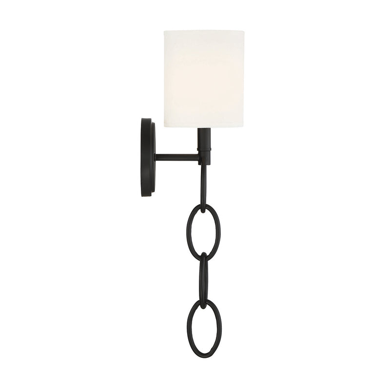 One Light Wall Sconce<br /><span style="color:#4AB0CE;">Entrega: 4-10 dias en USA</span><br /><span style="color:#4AB0CE;font-size:60%;">PREGUNTE POR ENTREGA EN PANAMA</span><br />Collection: Joffree<br />Finish: Matte Black