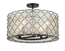 Minka-Lavery - 2864-66A - Four Light Convertible Pendant - Sheer Elegance - Coal