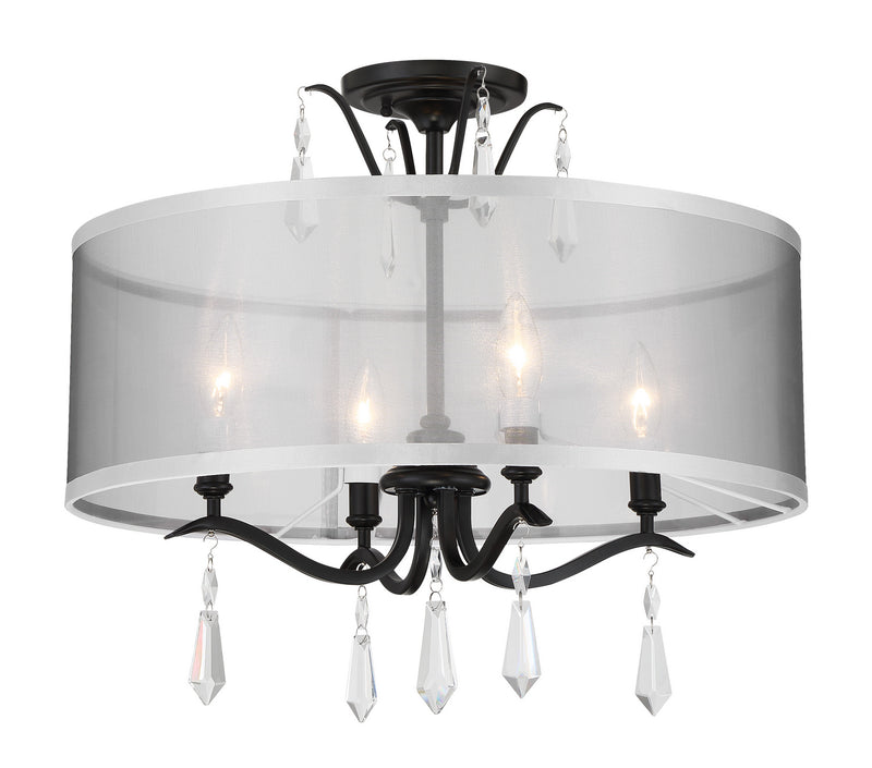 Minka-Lavery - 4443-66A - Four Light Foyer/Semi Flush - Laurel Estate - Coal