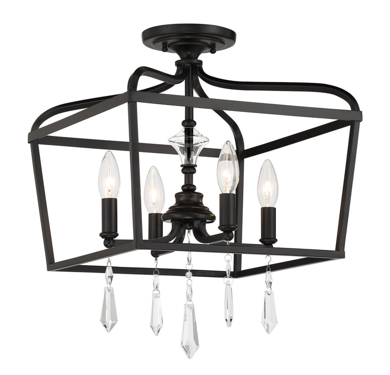 Minka-Lavery - 4447-66A - Four Light Foyer/Semi Flush - Laurel Estate - Coal