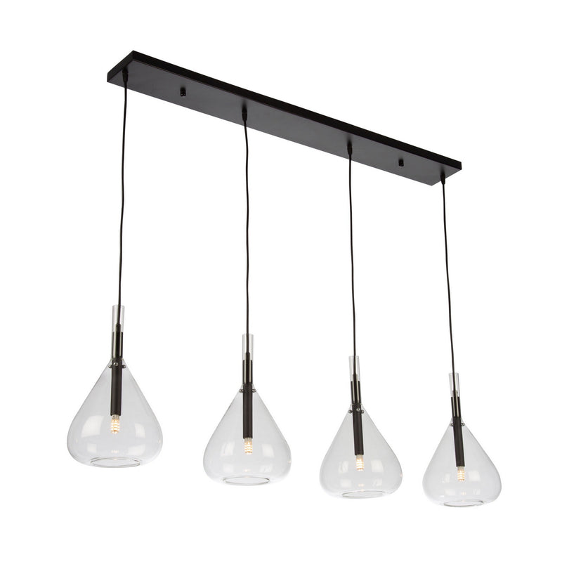 Four Light Island Pendant<br /><span style="color:#4AB0CE;">Entrega: 4-10 dias en USA</span><br /><span style="color:#4AB0CE;font-size:60%;">PREGUNTE POR ENTREGA EN PANAMA</span><br />Collection: Conic<br />Finish: Black