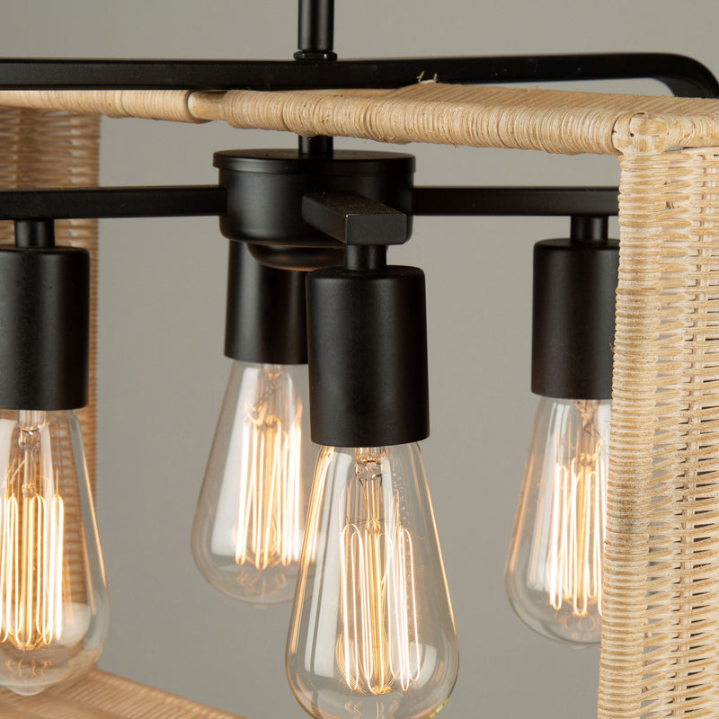 Four Light Pendant<br /><span style="color:#4AB0CE;">Entrega: 4-10 dias en USA</span><br /><span style="color:#4AB0CE;font-size:60%;">PREGUNTE POR ENTREGA EN PANAMA</span><br />Collection: Perris<br />Finish: Black