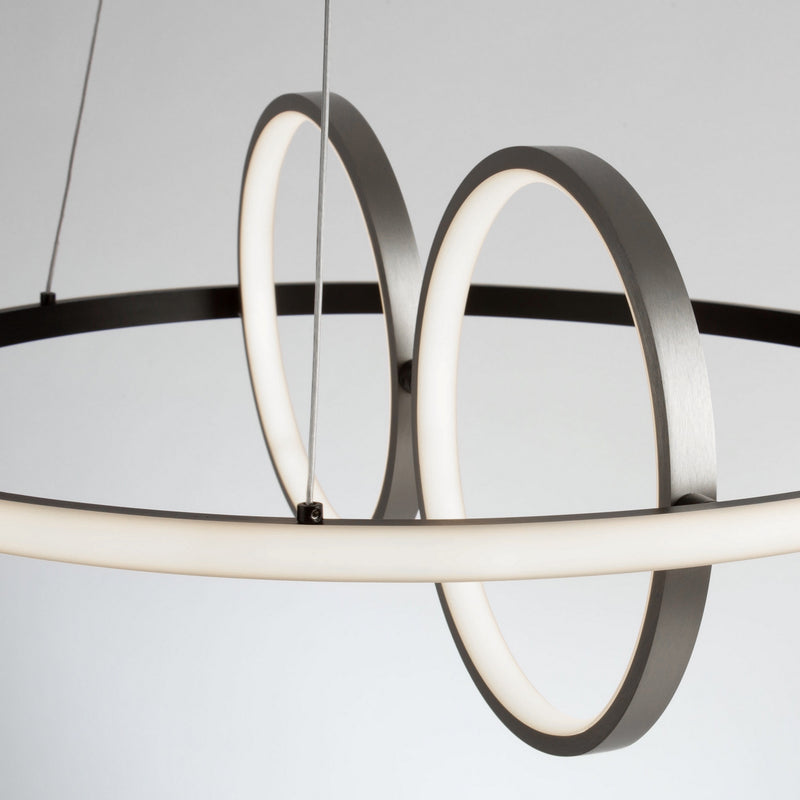 LED Pendant<br /><span style="color:#4AB0CE;">Entrega: 4-10 dias en USA</span><br /><span style="color:#4AB0CE;font-size:60%;">PREGUNTE POR ENTREGA EN PANAMA</span><br />Collection: Gemini<br />Finish: Black, Nickel