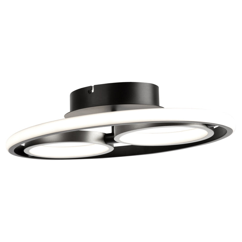 LED Flush Mount<br /><span style="color:#4AB0CE;">Entrega: 4-10 dias en USA</span><br /><span style="color:#4AB0CE;font-size:60%;">PREGUNTE POR ENTREGA EN PANAMA</span><br />Collection: Gemini<br />Finish: Black, Nickel