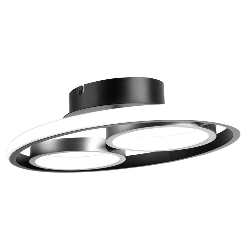 LED Flush Mount<br /><span style="color:#4AB0CE;">Entrega: 4-10 dias en USA</span><br /><span style="color:#4AB0CE;font-size:60%;">PREGUNTE POR ENTREGA EN PANAMA</span><br />Collection: Gemini<br />Finish: Black, Nickel