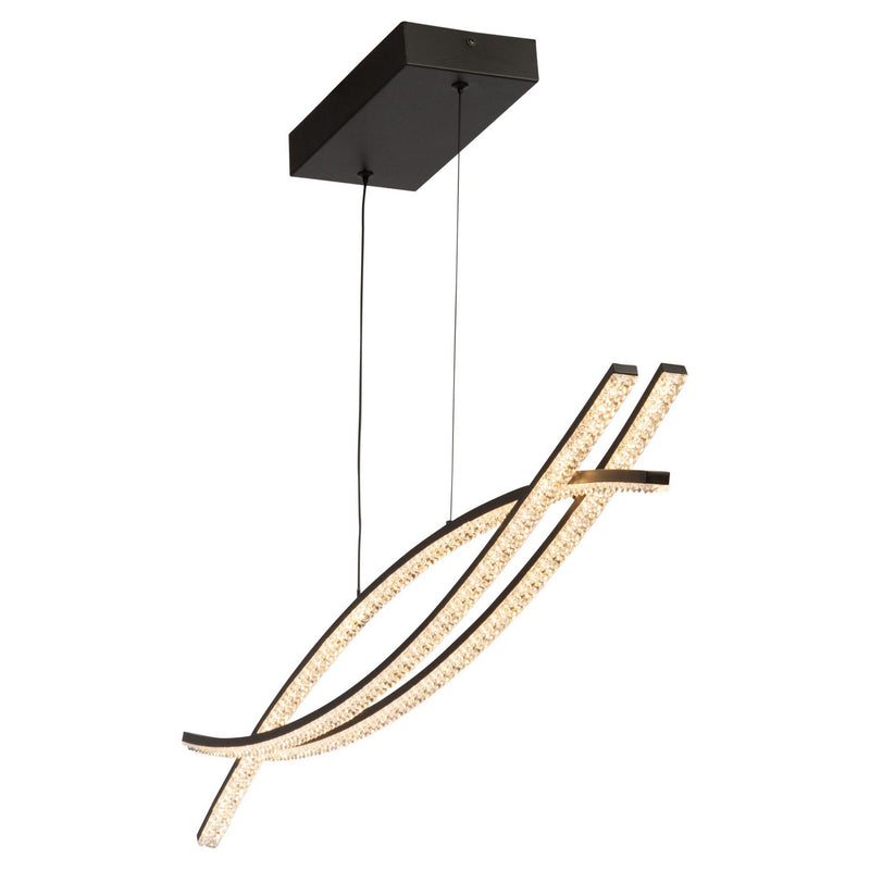 LED Island Pendant<br /><span style="color:#4AB0CE;">Entrega: 4-10 dias en USA</span><br /><span style="color:#4AB0CE;font-size:60%;">PREGUNTE POR ENTREGA EN PANAMA</span><br />Collection: Nova<br />Finish: Black