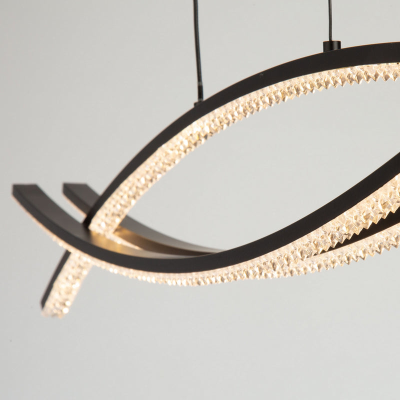 LED Island Pendant<br /><span style="color:#4AB0CE;">Entrega: 4-10 dias en USA</span><br /><span style="color:#4AB0CE;font-size:60%;">PREGUNTE POR ENTREGA EN PANAMA</span><br />Collection: Nova<br />Finish: Black