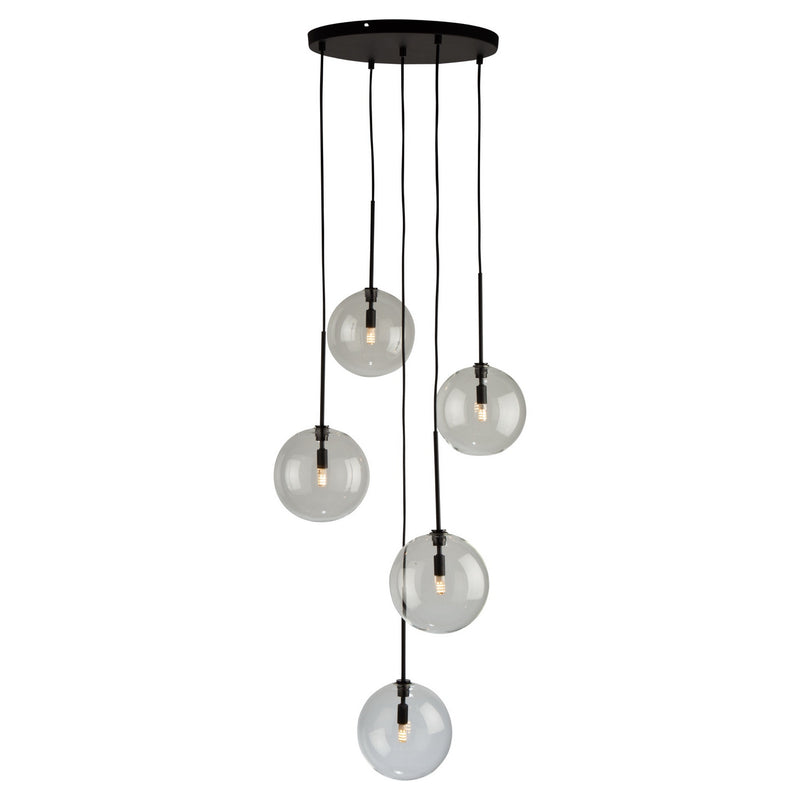 Five Light Pendant<br /><span style="color:#4AB0CE;">Entrega: 4-10 dias en USA</span><br /><span style="color:#4AB0CE;font-size:60%;">PREGUNTE POR ENTREGA EN PANAMA</span><br />Collection: Pinpoint<br />Finish: Black