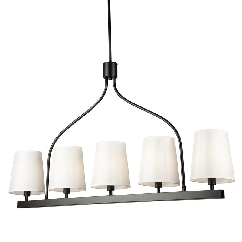 Five Light Island Pendant<br /><span style="color:#4AB0CE;">Entrega: 4-10 dias en USA</span><br /><span style="color:#4AB0CE;font-size:60%;">PREGUNTE POR ENTREGA EN PANAMA</span><br />Collection: Rhythm<br />Finish: Black