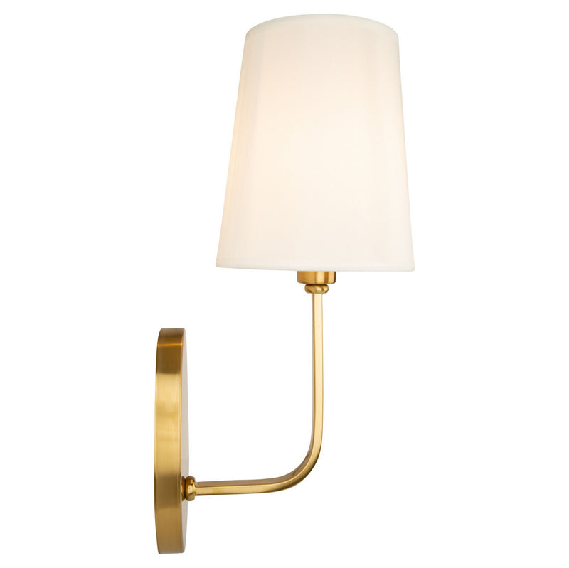 One Light Wall Sconce<br /><span style="color:#4AB0CE;">Entrega: 4-10 dias en USA</span><br /><span style="color:#4AB0CE;font-size:60%;">PREGUNTE POR ENTREGA EN PANAMA</span><br />Collection: Rhythm<br />Finish: Brushed Gold