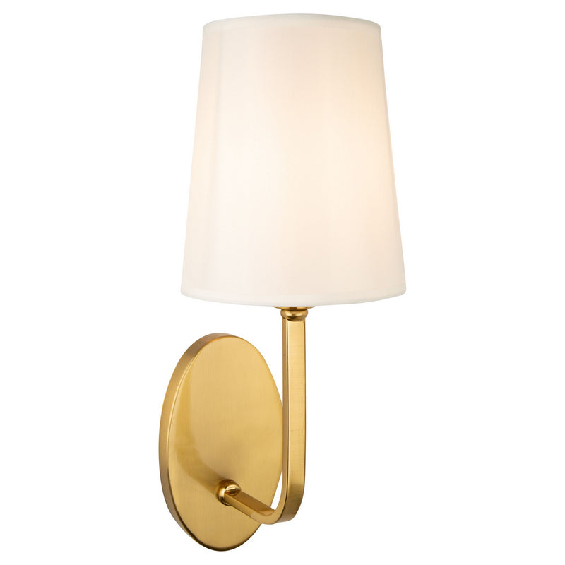 One Light Wall Sconce<br /><span style="color:#4AB0CE;">Entrega: 4-10 dias en USA</span><br /><span style="color:#4AB0CE;font-size:60%;">PREGUNTE POR ENTREGA EN PANAMA</span><br />Collection: Rhythm<br />Finish: Brushed Gold