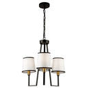 Three Light Chandelier<br /><span style="color:#4AB0CE;">Entrega: 4-10 dias en USA</span><br /><span style="color:#4AB0CE;font-size:60%;">PREGUNTE POR ENTREGA EN PANAMA</span><br />Collection: Coco<br />Finish: Gold, Black