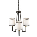 Three Light Chandelier<br /><span style="color:#4AB0CE;">Entrega: 4-10 dias en USA</span><br /><span style="color:#4AB0CE;font-size:60%;">PREGUNTE POR ENTREGA EN PANAMA</span><br />Collection: Coco<br />Finish: Gold, Black