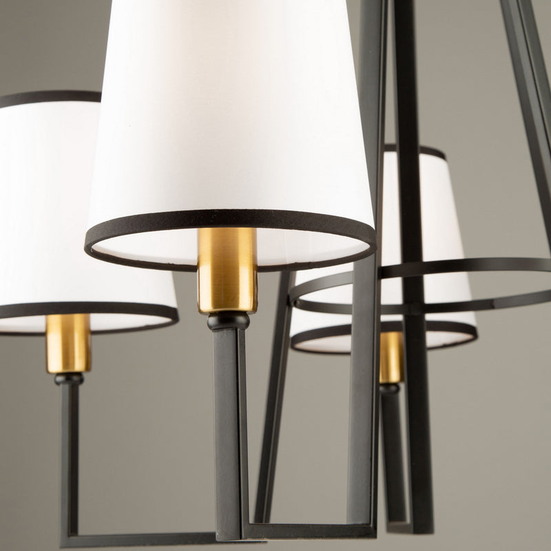 Five Light Chandelier<br /><span style="color:#4AB0CE;">Entrega: 4-10 dias en USA</span><br /><span style="color:#4AB0CE;font-size:60%;">PREGUNTE POR ENTREGA EN PANAMA</span><br />Collection: Coco<br />Finish: Gold, Black