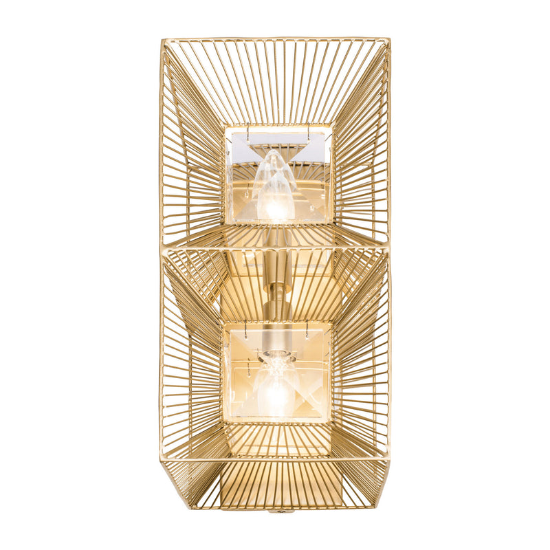 Two Light Wall Sconce<br /><span style="color:#4AB0CE;">Entrega: 4-10 dias en USA</span><br /><span style="color:#4AB0CE;font-size:60%;">PREGUNTE POR ENTREGA EN PANAMA</span><br />Collection: Arcade<br />Finish: French Gold