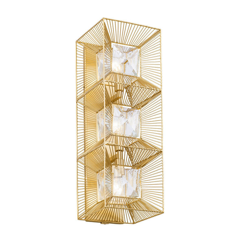 Three Light Wall Sconce<br /><span style="color:#4AB0CE;">Entrega: 4-10 dias en USA</span><br /><span style="color:#4AB0CE;font-size:60%;">PREGUNTE POR ENTREGA EN PANAMA</span><br />Collection: Arcade<br />Finish: French Gold