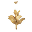12 Light Chandelier<br /><span style="color:#4AB0CE;">Entrega: 4-10 dias en USA</span><br /><span style="color:#4AB0CE;font-size:60%;">PREGUNTE POR ENTREGA EN PANAMA</span><br />Collection: Banana Leaf<br />Finish: Gold