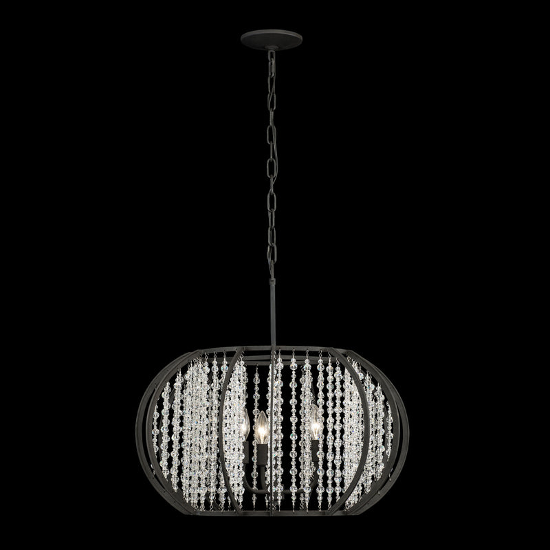 Three Light Pendant<br /><span style="color:#4AB0CE;">Entrega: 4-10 dias en USA</span><br /><span style="color:#4AB0CE;font-size:60%;">PREGUNTE POR ENTREGA EN PANAMA</span><br />Collection: Caesar<br />Finish: Carbon