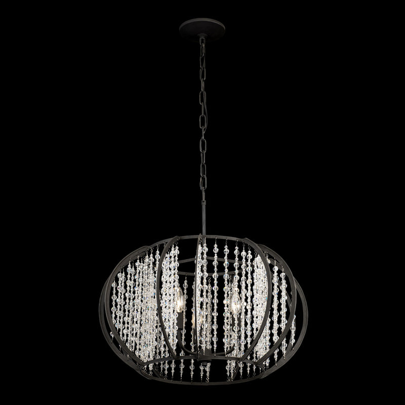 Three Light Pendant<br /><span style="color:#4AB0CE;">Entrega: 4-10 dias en USA</span><br /><span style="color:#4AB0CE;font-size:60%;">PREGUNTE POR ENTREGA EN PANAMA</span><br />Collection: Caesar<br />Finish: Carbon