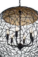 Varaluz - 362P06BL - Six Light Pendant - Cayman - Black