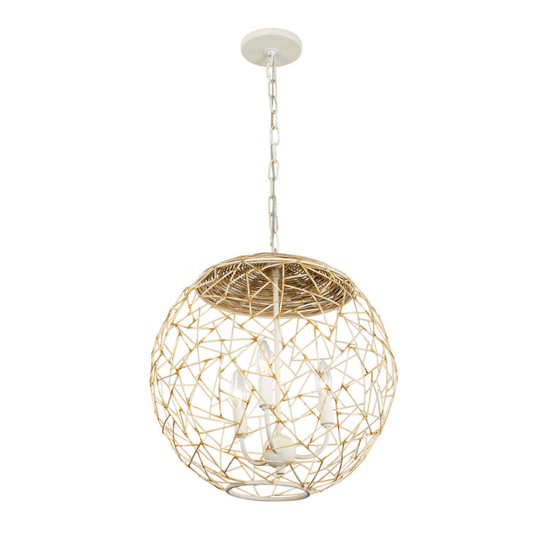 Three Light Pendant<br /><span style="color:#4AB0CE;">Entrega: 4-10 dias en USA</span><br /><span style="color:#4AB0CE;font-size:60%;">PREGUNTE POR ENTREGA EN PANAMA</span><br />Collection: Cayman<br />Finish: Country White