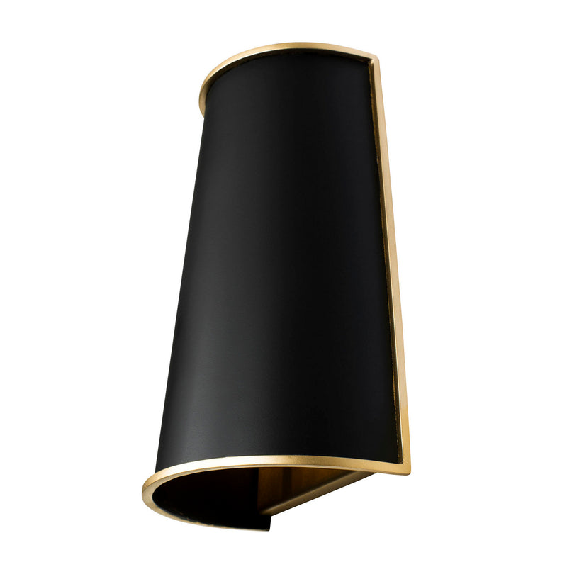 Two Light Wall Sconce<br /><span style="color:#4AB0CE;">Entrega: 4-10 dias en USA</span><br /><span style="color:#4AB0CE;font-size:60%;">PREGUNTE POR ENTREGA EN PANAMA</span><br />Collection: Coco<br />Finish: Matte Black/French Gold