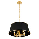 Six Light Pendant<br /><span style="color:#4AB0CE;">Entrega: 4-10 dias en USA</span><br /><span style="color:#4AB0CE;font-size:60%;">PREGUNTE POR ENTREGA EN PANAMA</span><br />Collection: Coco<br />Finish: Matte Black/French Gold