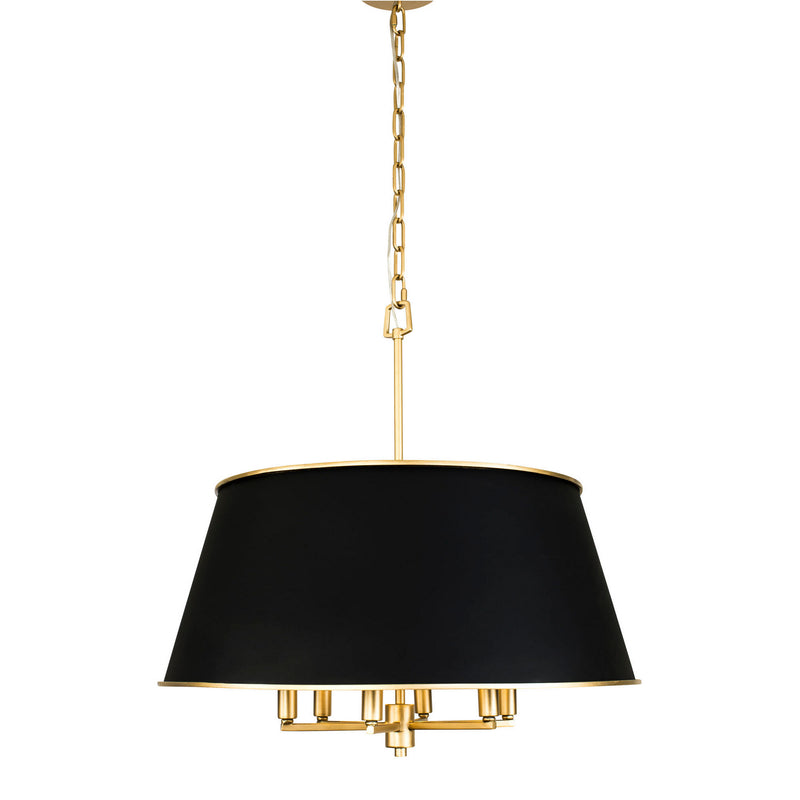 Six Light Pendant<br /><span style="color:#4AB0CE;">Entrega: 1-2 semanas en USA</span><br /><span style="color:#4AB0CE;font-size:60%;">PREGUNTE POR ENTREGA EN PANAMA</span><br />Collection: Coco<br />Finish: Matte Black/French Gold