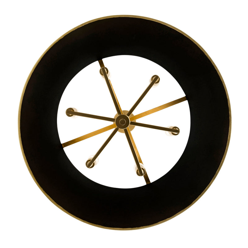 Six Light Pendant<br /><span style="color:#4AB0CE;">Entrega: 1-2 semanas en USA</span><br /><span style="color:#4AB0CE;font-size:60%;">PREGUNTE POR ENTREGA EN PANAMA</span><br />Collection: Coco<br />Finish: Matte Black/French Gold