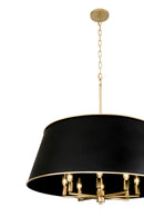 Eight Light Pendant<br /><span style="color:#4AB0CE;">Entrega: 4-10 dias en USA</span><br /><span style="color:#4AB0CE;font-size:60%;">PREGUNTE POR ENTREGA EN PANAMA</span><br />Collection: Coco<br />Finish: Matte Black/French Gold